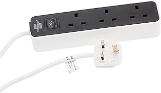 Rallonge 3 voies prinnenstuhl icolor avec câble de 3 mètres et interrupteur marche/arrêt