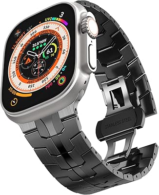 Bracelet en acier inoxydable pour apple watch ultra band 49 mm