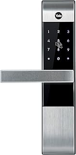 Serrure de porte numérique yale ydm3109, rfid, clavier, argent/noir, l 50,2 x h