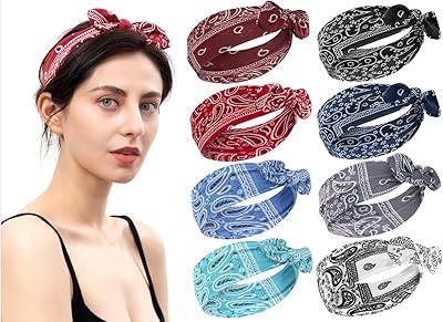 Bandeaux pour femmes, large bandeau floral avec nœuds élégants et sportifs pour femmes