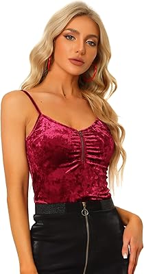 Allegra k party camisole caraco en velours pour femmes mode halloween