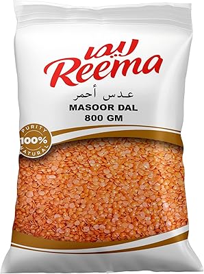 Lentilles rouges masoor dal de reema, pesant 800 grammes
