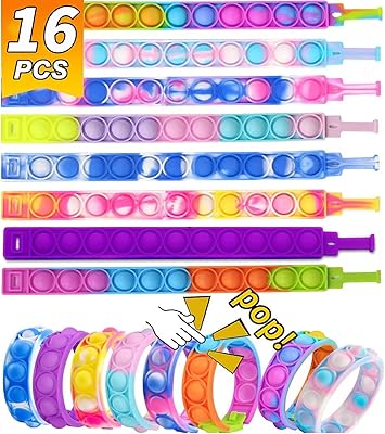 16 pièces arrogant push pop fidget toys, jouet sensoriel portable pour soulager le stress,