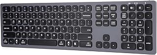 Clavier bluetooth, clavier sans fil 110 touches, clavier bluetooth ultra fin rechargeable