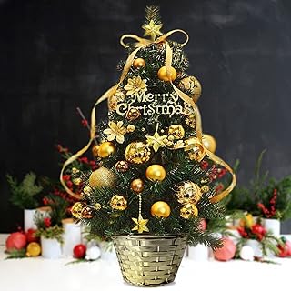 Sapin de noël 60 cm/24", arbre artificiel avec ornements suspendus, mini sapin