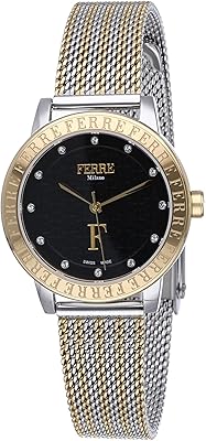 Montre à quartz pour femme ferre milano fm1l174m0081 3, noir, noir, bracelet. Diaytar : La révolution discount est en marche
