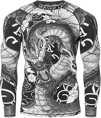 Chemise de compression à manches longues upf 50+ rash guard pour hommes-cly08c
