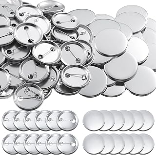 300 pièces de fournitures de fabrication de boutons vierges ronds en métal ensemble