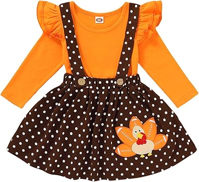 Habima tenues de thanksgiving pour bébés filles, ensemble jupe à volants, robe turque à pois, vêtements d'automne et d'hiver. Diaytar : Votre destination shopping préférée au Sénégal