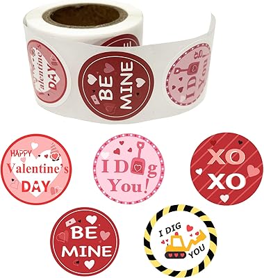 Pack d'autocollants de saint-valentin pour enfants 300 pièces ronds i