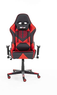 Chaise de jeu de course en similicuir mélangé de budget adonis sans oreiller