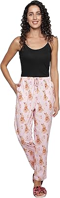 Pyjama femme avec un joli imprimé lapin, rose, 32w short