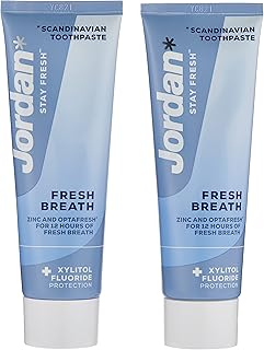 Dentifrice jordan fresh breath, 2 x 75 ml