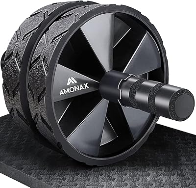 Rouleau de roue abdominale convertible amonax avec grand tapis de genou