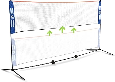 Ensemble de filet de badminton portable réglable en hauteur filet de compétition multisports