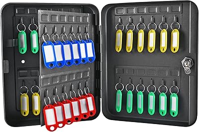 Coffre-fort en acier h-cosme boîte à clés murale avec serrure code armoire