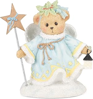 Roman 133480 figurine d'ange des neiges angela bear, 10,16", multicolore