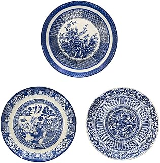 Assiettes murales en céramique real art, taille 10 pouces (ensemble de 3 pièces)