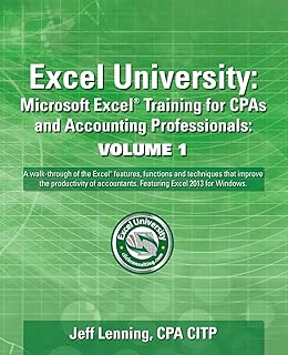 Excel university volume 1 avec 2013 pour windows : formation microsoft les cpa