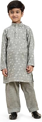 Ensemble kurta en coton pour garçons deflor de style ethnique professionnel | vêtements