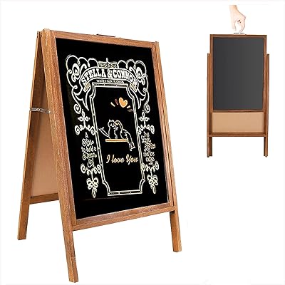 Wisfor tableau noir en forme de a 90 x 53 cm, tableau