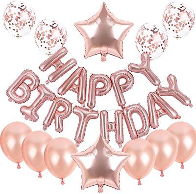 Kit de ballons neslin joyeux anniversaire, 25 ballons en aluminium de qualité supérieure respectueux de l'environnement, 13 bannières joyeux anniversaire avec 4 ballons à confettis, 2 ballons étoiles pour décorations de fête d'anniversaire d'enfants. Diaytar Sénégal : Votre destination e-commerce pour des produits de qualité à prix discount