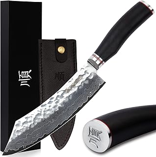 Couteau de chef de cuisine professionnel yu san long damas 8 pouces