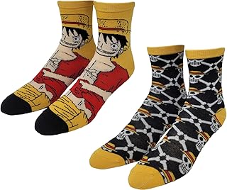 Une paire de chaussettes sous licence officielle one piece pour hommes et femmes