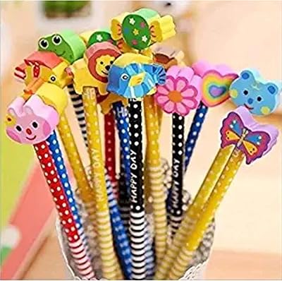 Crayons de dessin animé taufa villa avec gomme pour enfants, cadeaux de retour