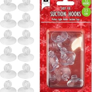 Ventouses pour supports de lumière akh® | paquet de 12 | ventouses en caoutchouc de 35 mm avec trou fendu pour maintenir les guirlandes lumineuses en place | crochet de suspension solide pour accrocher une guirlande lumineuse sur des fenêtres murales en verre miroir. Des économies substantielles vous attendent sur Diaytar