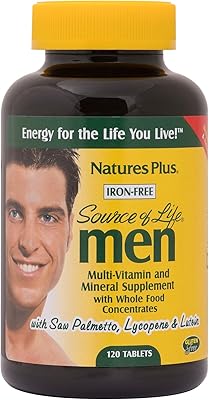 Comprimés de supplément énergétique nature's plus pour hommes - taille 120 comprimés