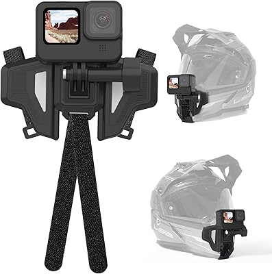 Telesin support de menton pour casque de moto amélioré compatible avec la caméra d'action gopro insta360 dji osmo action pocket, avec accessoires de vis d'adaptateur de montage (gris). Faites des économies avec Diaytar, le leader du e-commerce discount au Sénégal