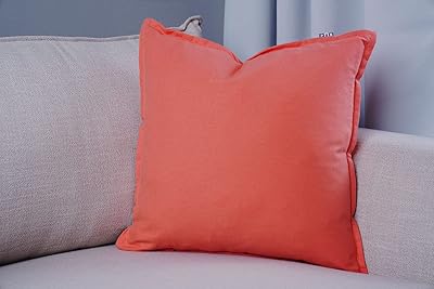 Housse de coussin unie tammy de pan emirates home furniture, corail, taille 45