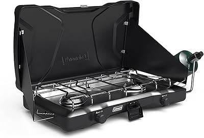Réchaud de camping au propane coleman triton 2, noir mat, 2157352, réchaud triton