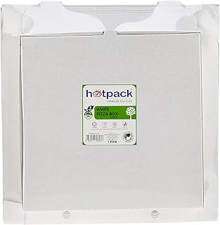 Boîte à pizza jetable en carton pliable uni 33x33cm, 5 pièces
