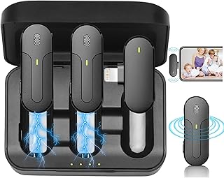Microphone cravate sans fil pour iphone et ipad mini microphone avec étui