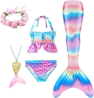 Queues de sirène pour la natation pour filles, maillot de bain pour enfants