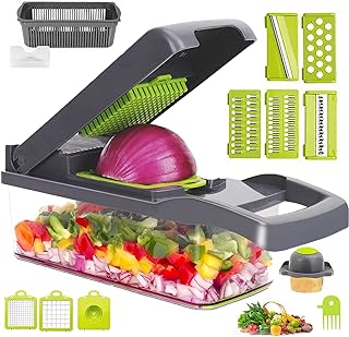Hachoir à légumes - trancheuse multifonction 15 en 1, mandoline, trancheuse à fruits