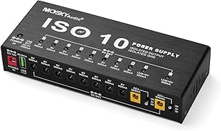 Station d'alimentation portable pour effets de guitare moski iso-10 10 sorties cc isolées