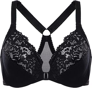 Soutien-gorge à couverture complète en dentelle avec dos croisé pour femme