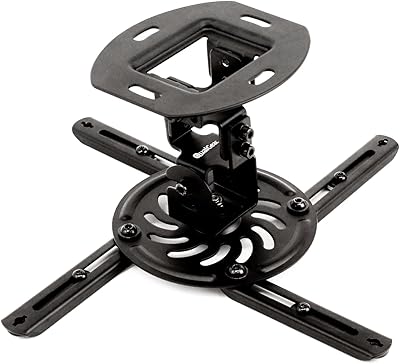 Accessoire de montage au plafond pour projecteur qualgear qg-pm-002-blk-s, noir
