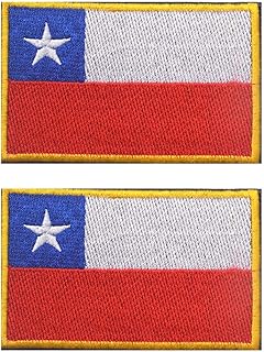 2 pièces aliplus chili drapeau patchs brodés tactique militaire moral patch décoratif crochet
