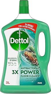 Nettoyant antibactérien pour sols dettol power, parfum pin, 3 l