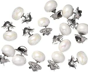 Swimis 20 pièces broches de chemise en perles, épingles à boutons de couverture d'encolure, épingles de sûreté à boutons pour vêtements, chemises et fournitures vestimentaires, blanc. Diaytar : Des promotions exceptionnelles toute l'année pour tous les Sénégalais