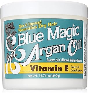 Huile d'argan blue magic et vitamine e sans rinçage, 400 ml