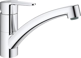Mitigeur d'évier de cuisine grohe baoco avec bec plat chromé 31680000