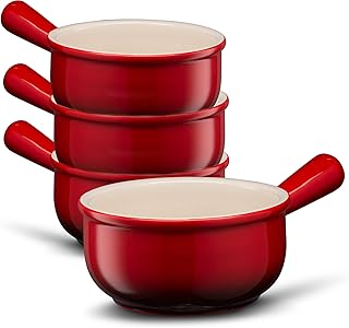 Bols à soupe l'oignon en céramique cook avec poignées 12 oz ensemble