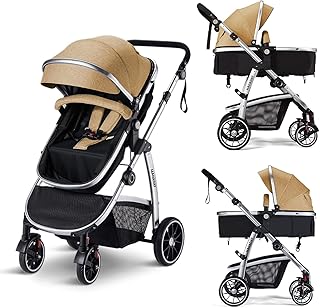 Poussette pliable pour nouveau-né 2 en 1 hagaday poussette pour tout-petit avec pieds
