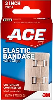 Bandage élastique ace de 3 pouces avec clips beige idéal pour le coude