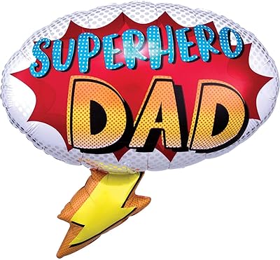 Amascan super hero 3932301 ballons en aluminium papa 68 cm x